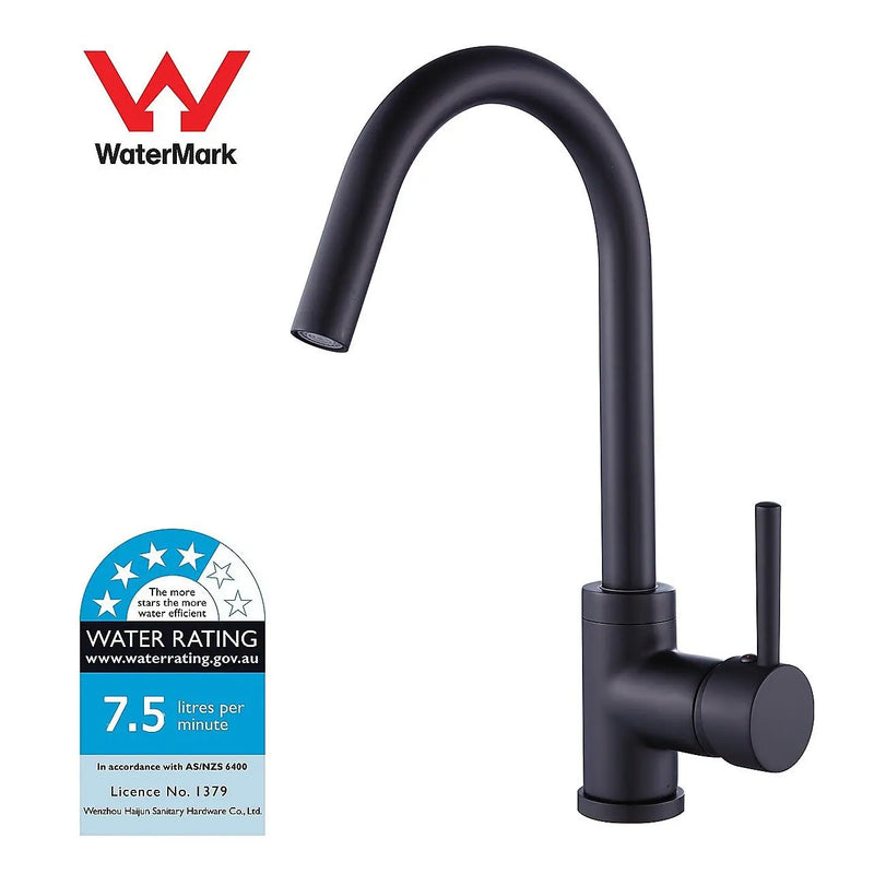 Kitchen Mixer Tap Faucet Basin Laundry Sink - BLACK - Puck's