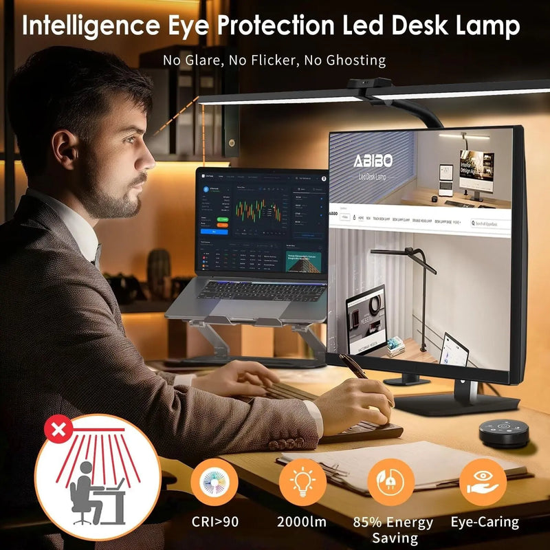LED Desk Lamp, 24W Bright Architect Desk Lamp for Home Office, Clamp Desk Lig... - Puck's