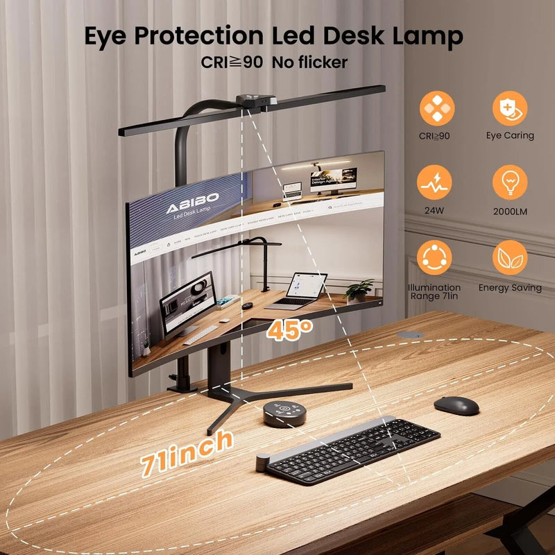 LED Desk Lamp, 24W Bright Architect Desk Lamp for Home Office, Clamp Desk Lig... - Puck's
