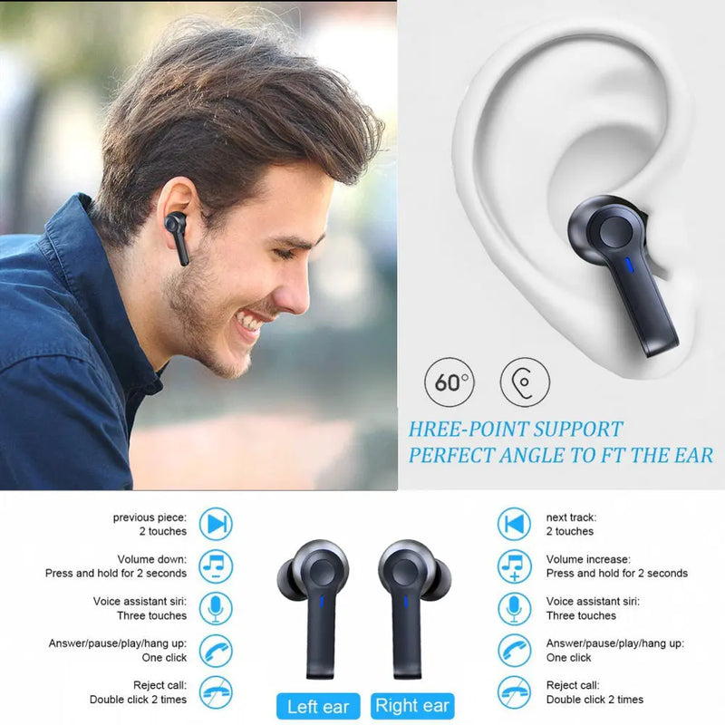 LED Display Wireless Earbuds TWS 5.0 Bluetooth Earphone - Puck's