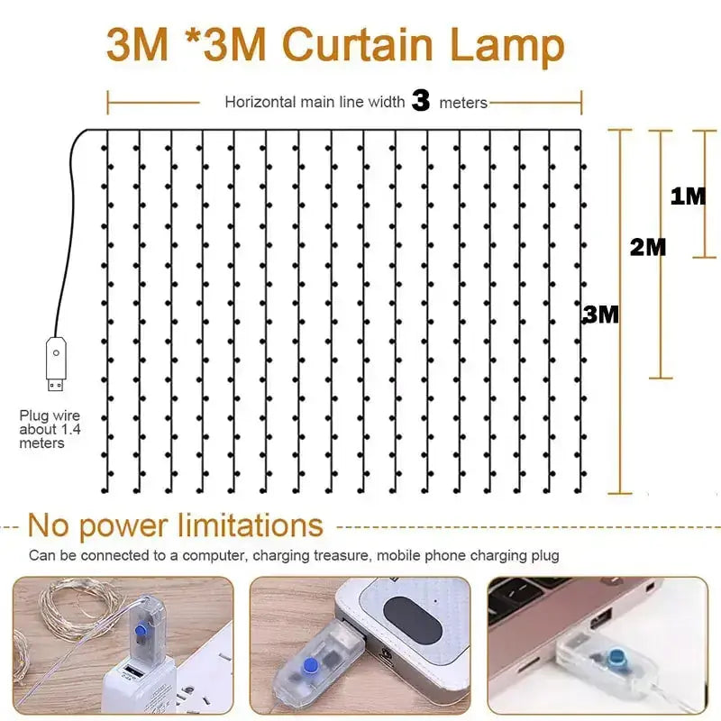 LED Garland Curtain Lights - Puck's