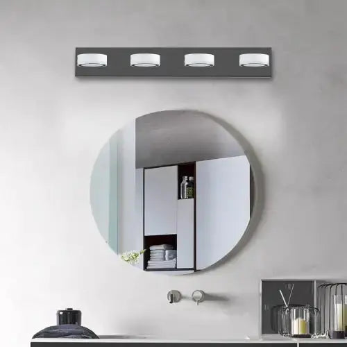 LED Modern Black 4 Light Vanity Light Fixture Mirror Bathroom Wall Light Unavailable Platforms- Temu - Puck's