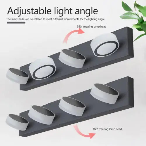 LED Modern Black 4 Light Vanity Light Fixture Mirror Bathroom Wall Light Unavailable Platforms- Temu - Puck's