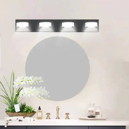 LED Modern Black 4 Light Vanity Light Fixture Mirror Bathroom Wall Light Unavailable Platforms- Temu - Puck's