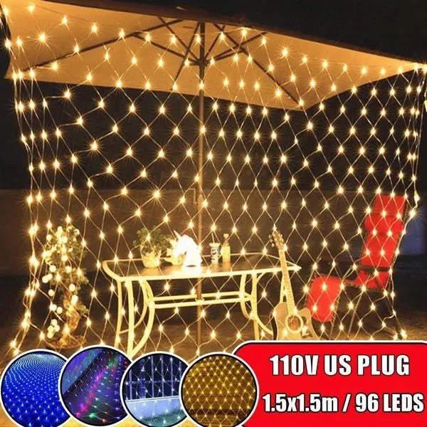 LED String Light Net Mesh Curtain Xmas Wedding Party Christmas Lights - Puck's