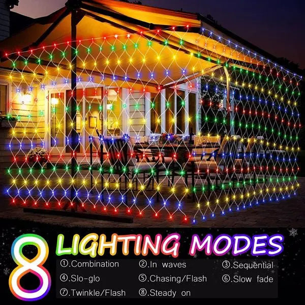 LED String Light Net Mesh Curtain Xmas Wedding Party Christmas Lights - Puck's