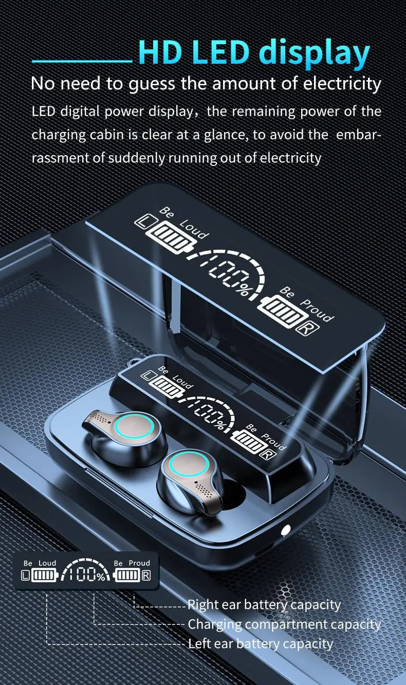 Large Capacity Wireless Earbuds Sports Bluetooth TWS Headset - Puck's