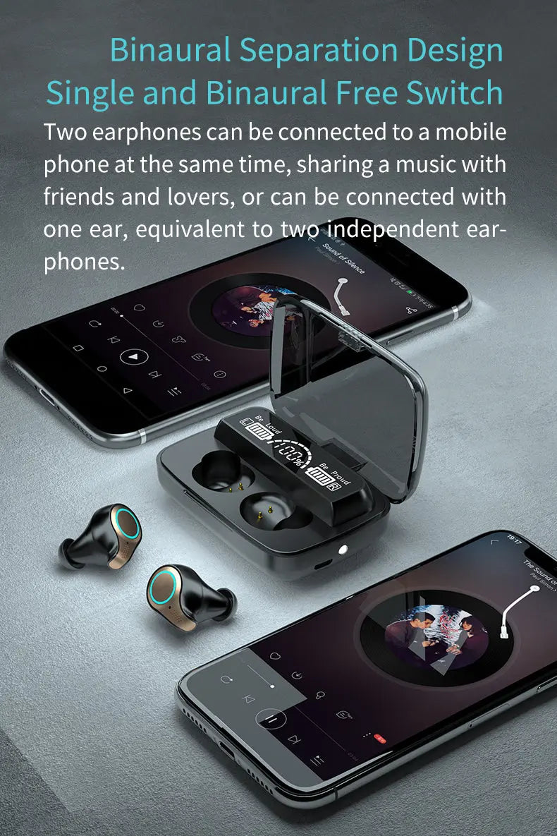 Large Capacity Wireless Earbuds Sports Bluetooth TWS Headset - Puck's