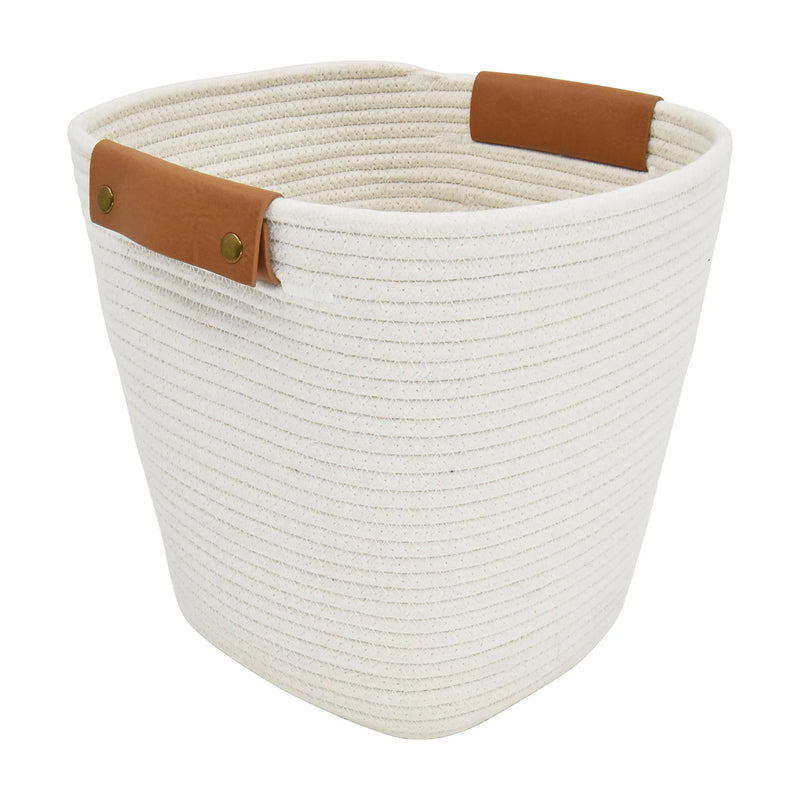 Large White Cotton Rope Basket - Puck's