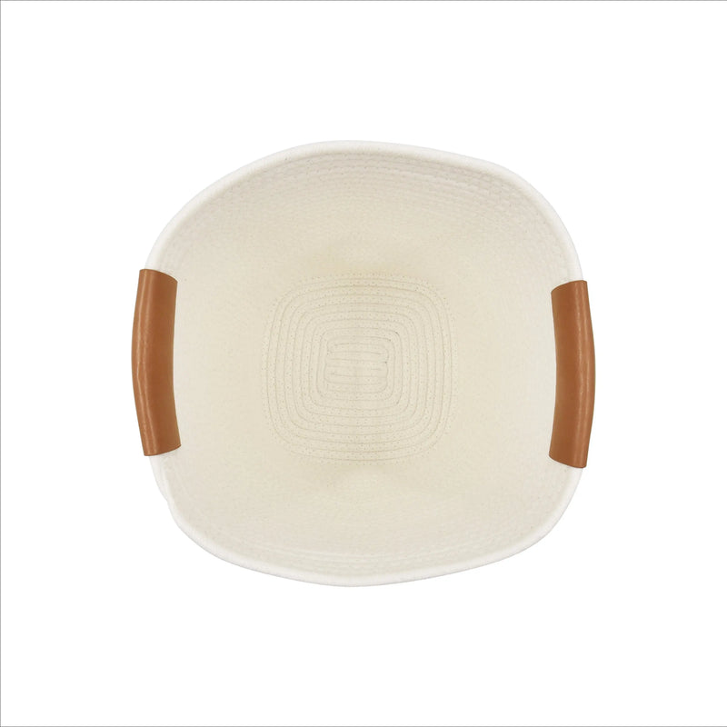 Large White Cotton Rope Basket - Puck's