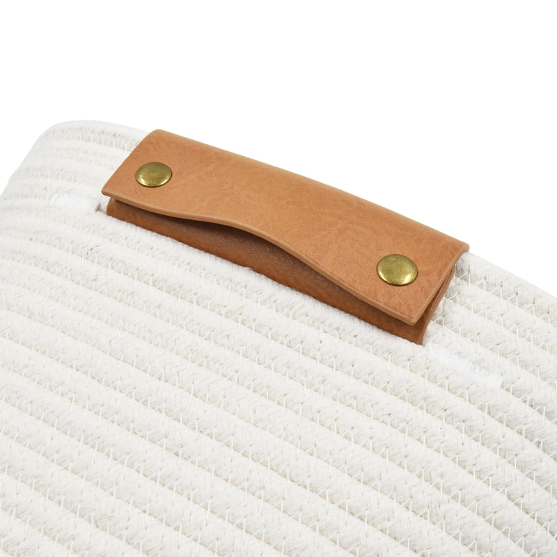 Large White Cotton Rope Basket - Puck's