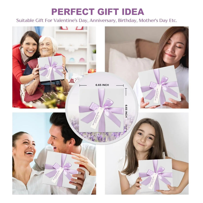 Lavender Spa Gift Set for Women, Bath Sets for Women Gift, Spa Kit for Women, Self Care and Valentines Day Gifts for Women, 7 Piece Home Spa Set - Puck's