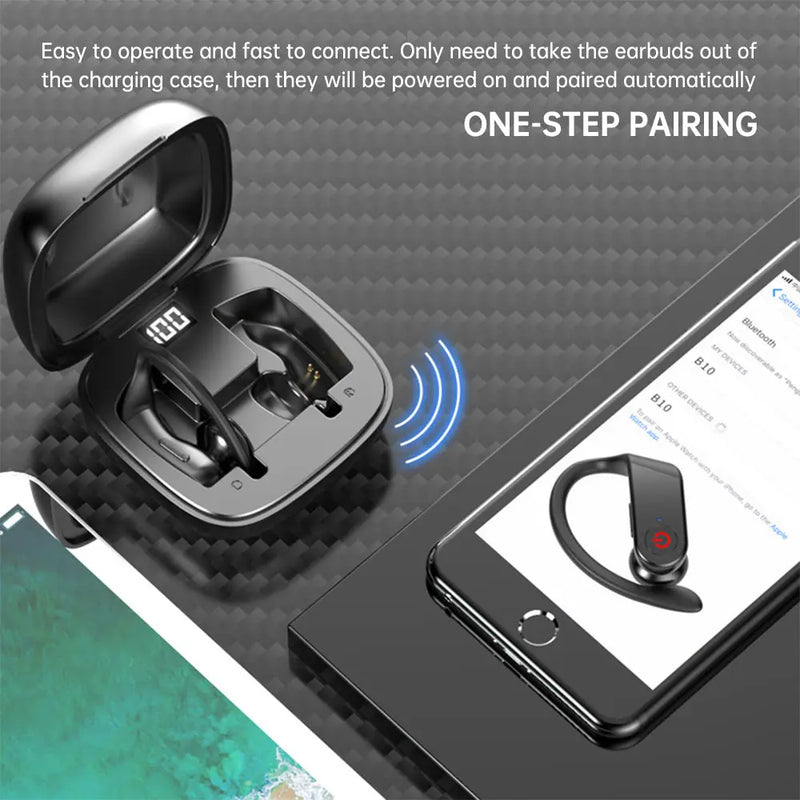 Led Display Wireless Headphones TWS Stereo Earbuds - Puck's