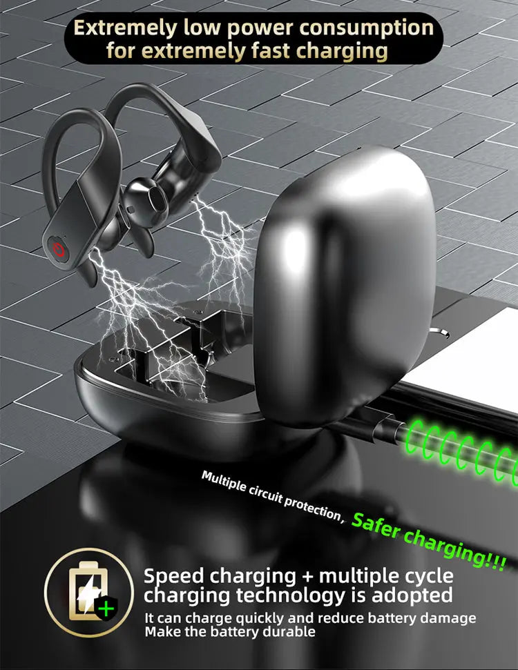 Led Display Wireless Headphones TWS Stereo Earbuds - Puck's