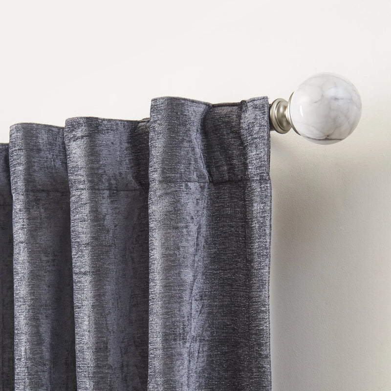 Light Filtering Chenille Curtain, Gray Flannel, 54X84 - Puck's