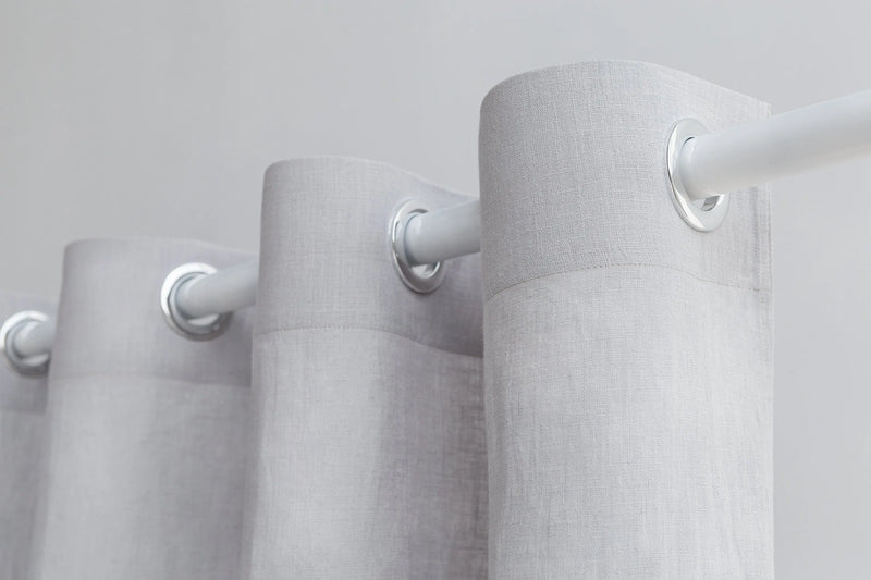 Light Grey linen curtain with grommets - Puck's