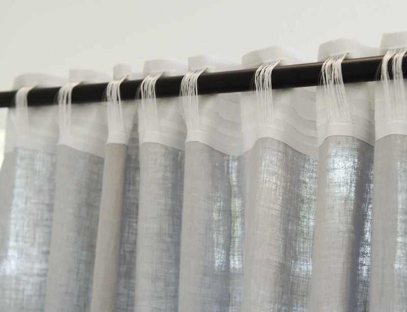 Linen curtain with multifunctional heading tape - Puck's