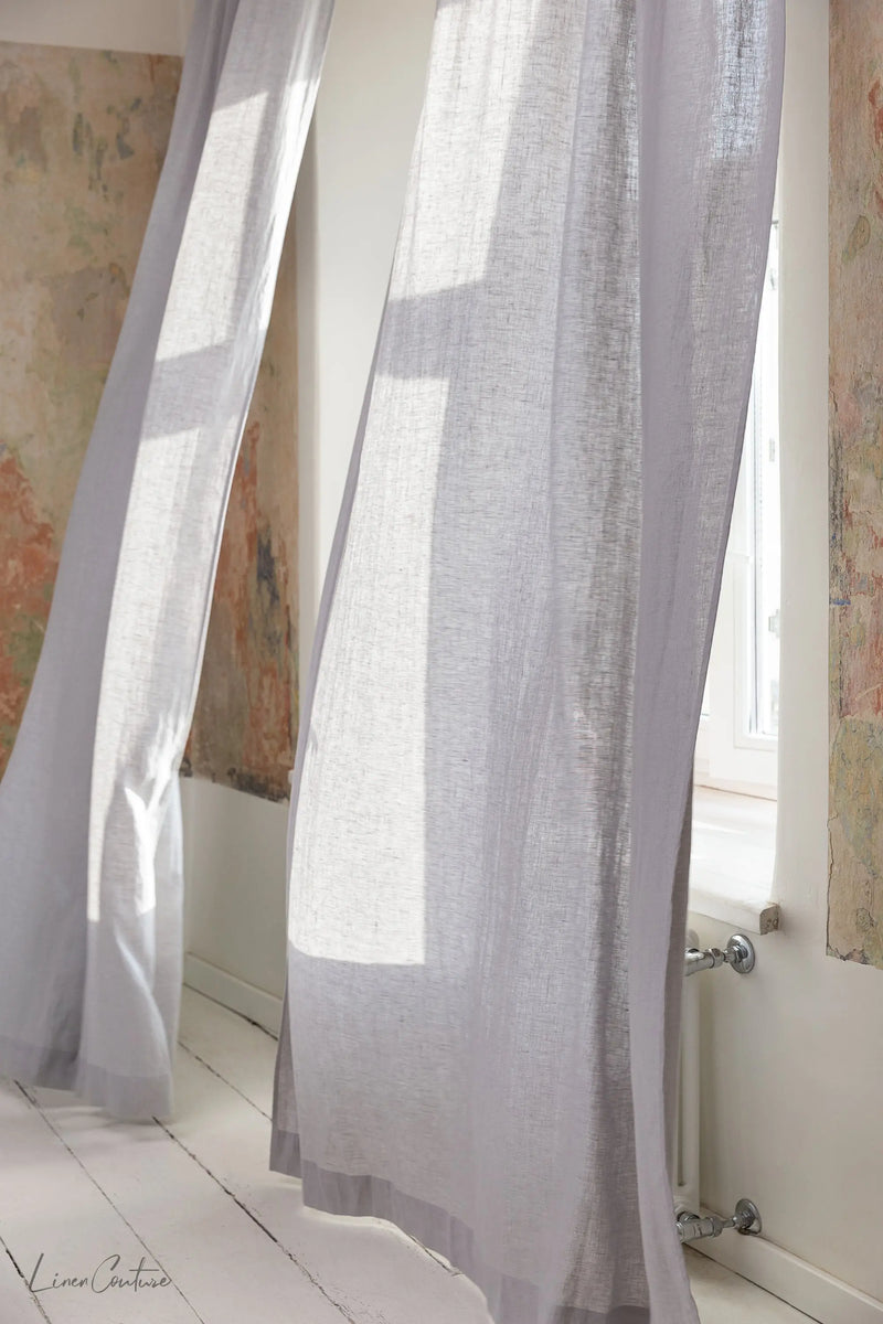 Linen curtain with multifunctional heading tape - Puck's