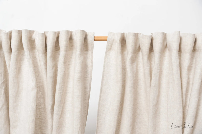 Linen curtain with multifunctional heading tape - Puck's