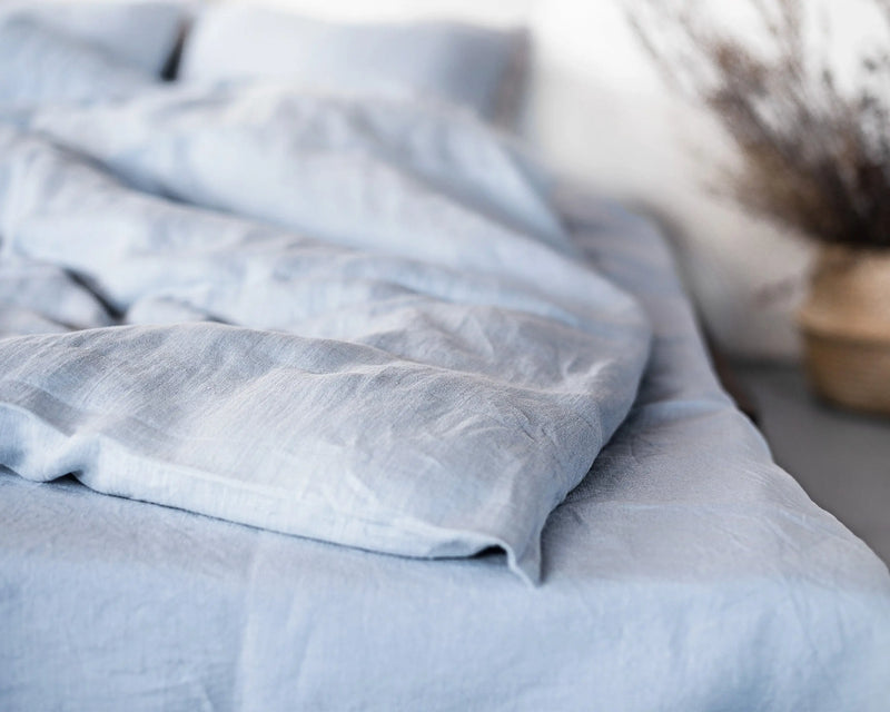 Linen duvet cover with ties - Puck's