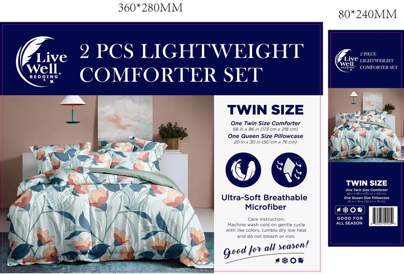 LiveWell Bedding 3 Piece Lightweight Comforter Set (6 Styles) - Puck's