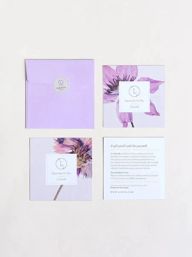 Lizush All Natural Lavender Gift Box with Bath Bomb and Shower Steamer - bath & body products - Puck's