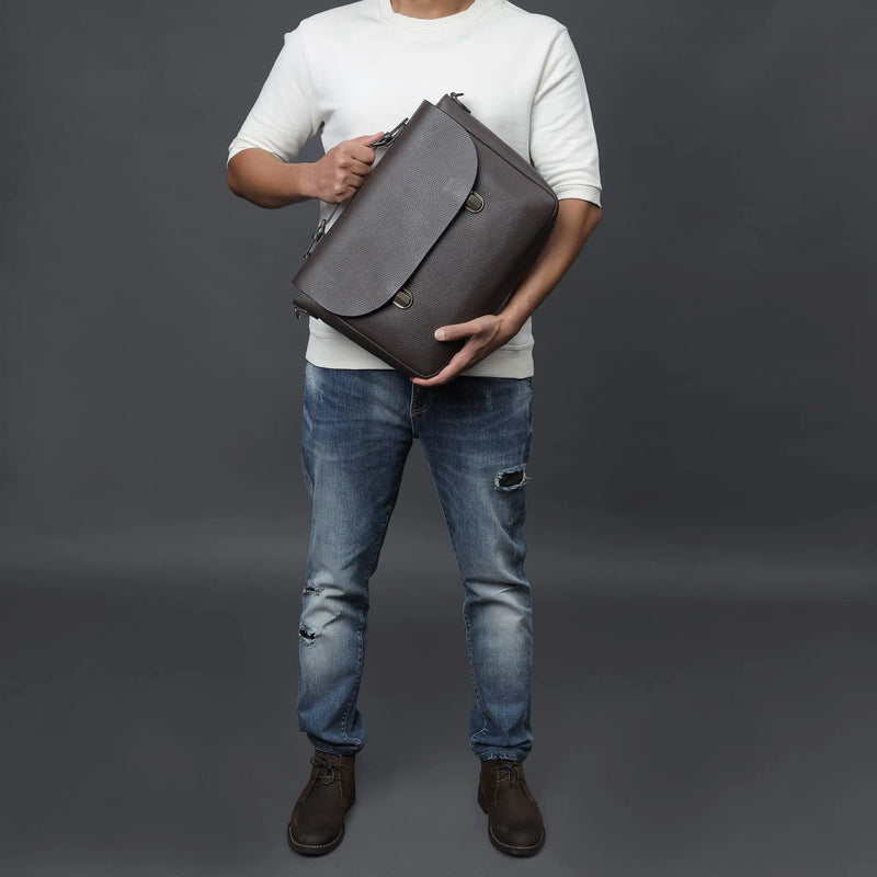 London Leather Briefcase - Puck's