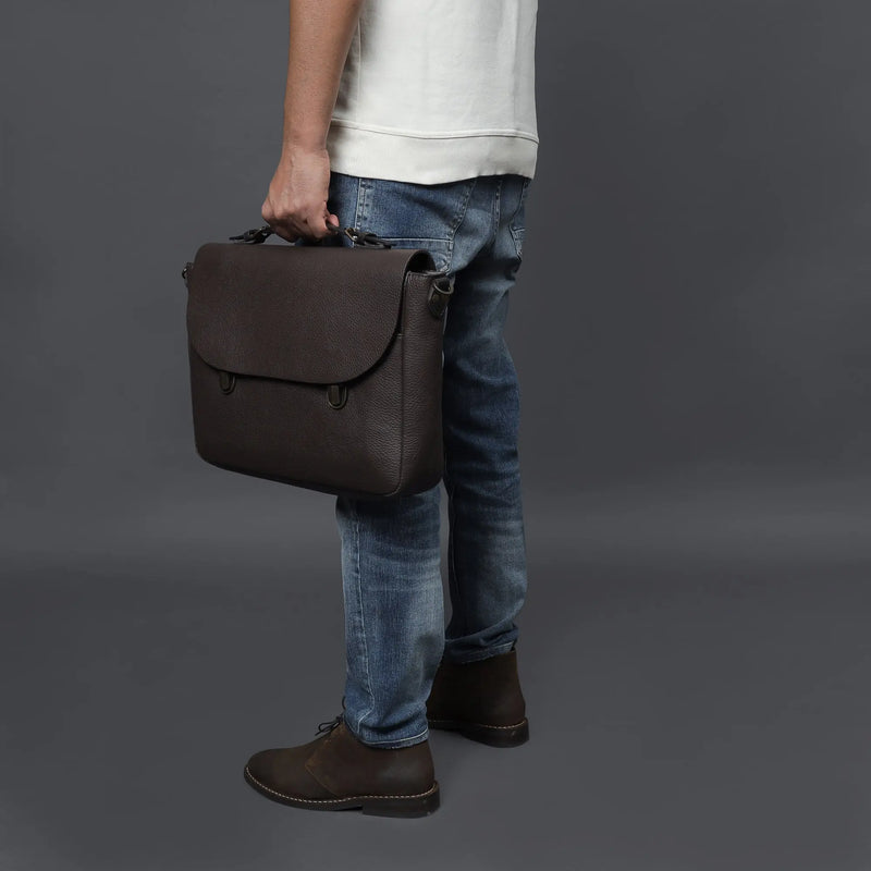 London Leather Briefcase - Puck's