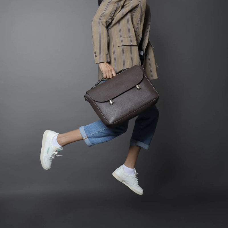 London Leather Briefcase - Puck's