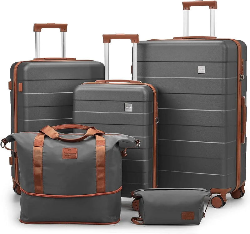 Luggage, ABS Hard Luggage Set with Spinner Wheels, with TSA Lock, Lightweight and Durable (Unisex) - Puck's