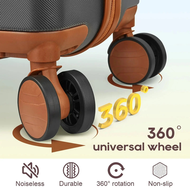 Luggage, ABS Hard Luggage Set with Spinner Wheels, with TSA Lock, Lightweight and Durable (Unisex) - Puck's