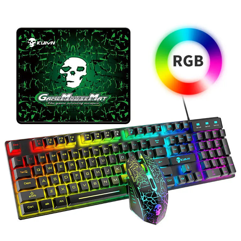Luminous Keyboard And Mouse Set - Puck's