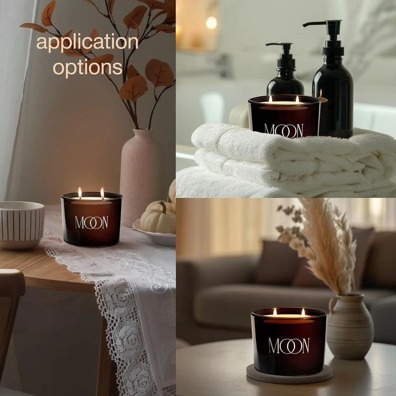 Luxury Candles for Home by  | Candles Vanilla |Vanilla Candles for Men | Non Toxic Candles | Vanilla & Caramel Black Candles | - Puck's