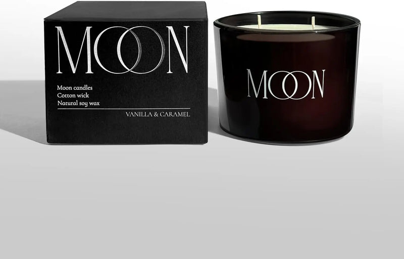 Luxury Candles for Home by  | Candles Vanilla |Vanilla Candles for Men | Non Toxic Candles | Vanilla & Caramel Black Candles | - Puck's