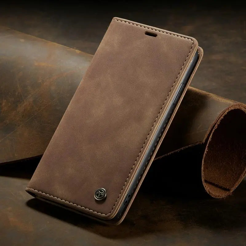 Luxury Magnetic Flip Wallet Case for iPhone 7, 8, X, 11, 12, 13 - Puck's