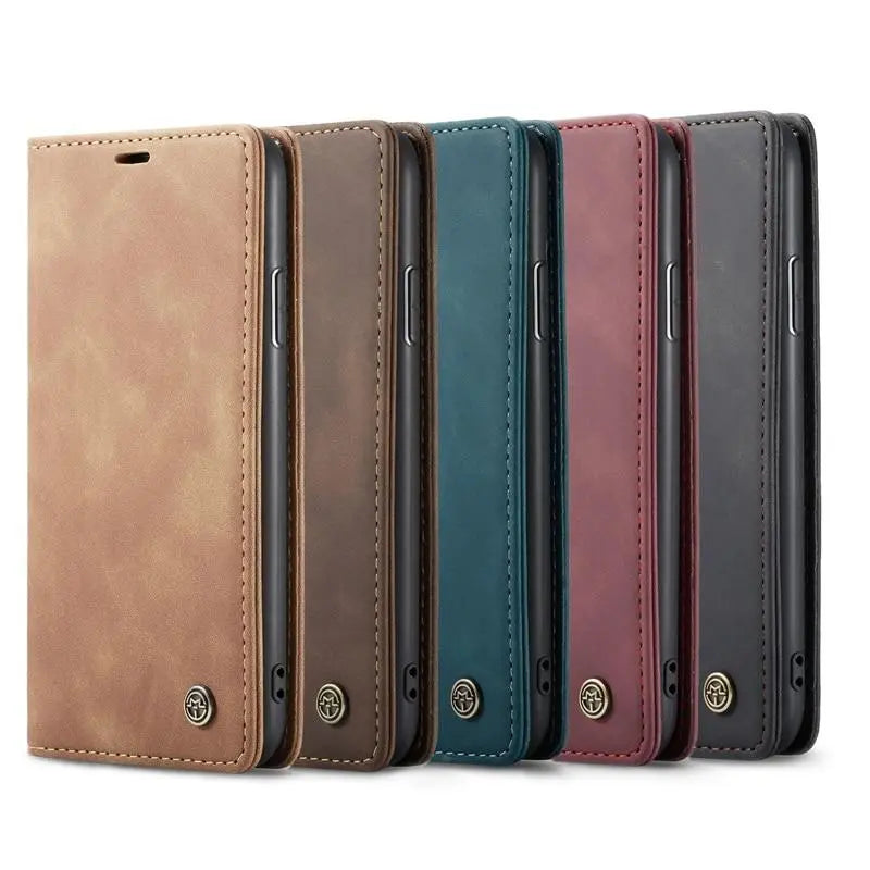 Luxury Magnetic Flip Wallet Case for iPhone 7, 8, X, 11, 12, 13 - Puck's