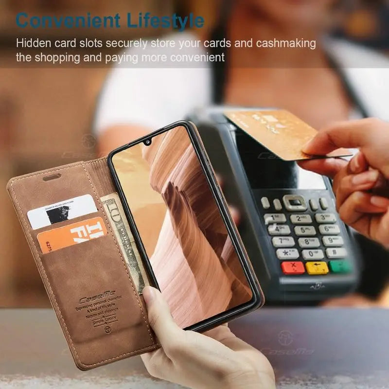 Luxury Magnetic Flip Wallet Case for iPhone 7, 8, X, 11, 12, 13 - Puck's