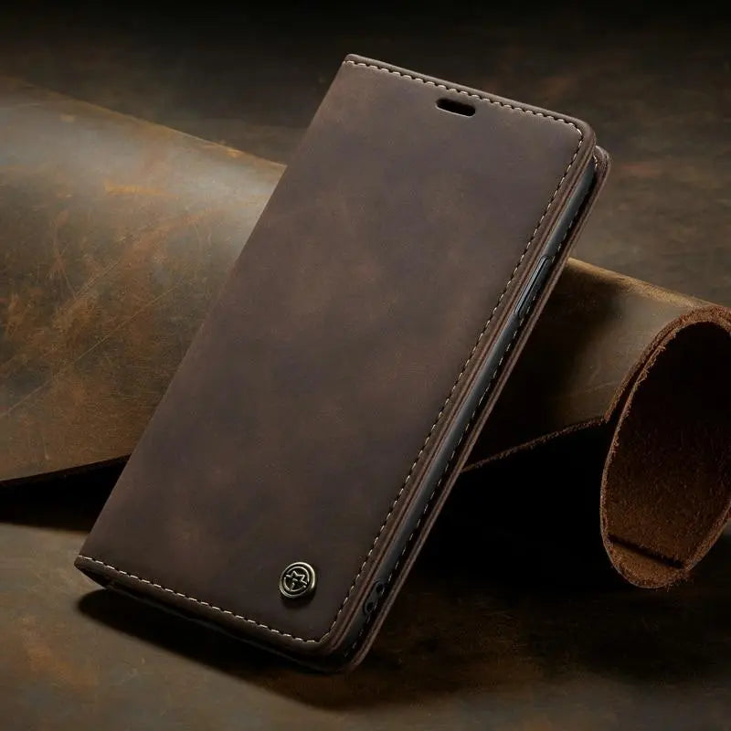 Luxury Magnetic Flip Wallet Case for iPhone 7, 8, X, 11, 12, 13 - Puck's