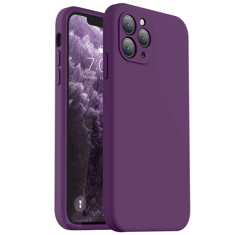 Vooii Compatible with iPhone 11 Case, Upgraded Liquid Silicone with [Flat Edges] [Camera Protection] [Soft Anti-Scratch Microfiber Lining] Phone Case for iPhone 11 6.1 inch - Black - Puck's