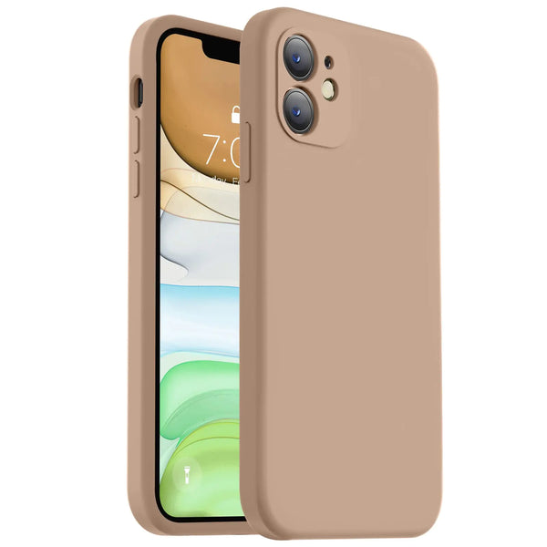 Vooii Compatible with iPhone 11 Case, Upgraded Liquid Silicone with [Flat Edges] [Camera Protection] [Soft Anti-Scratch Microfiber Lining] Phone Case for iPhone 11 6.1 inch - Black - Puck's
