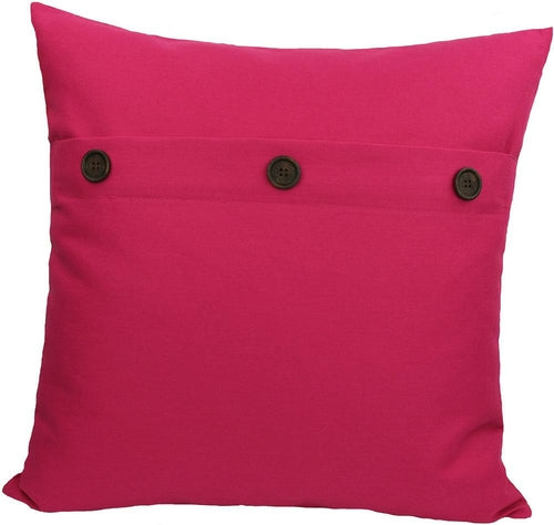 ML13004 Solid Color with Buttons Pillow, 20"x20" - Puck's