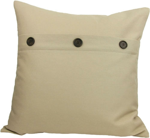 ML13004 Solid Color with Buttons Pillow, 20"x20" - Puck's