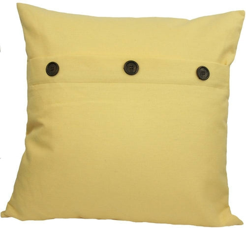 ML13004 Solid Color with Buttons Pillow, 20"x20" - Puck's