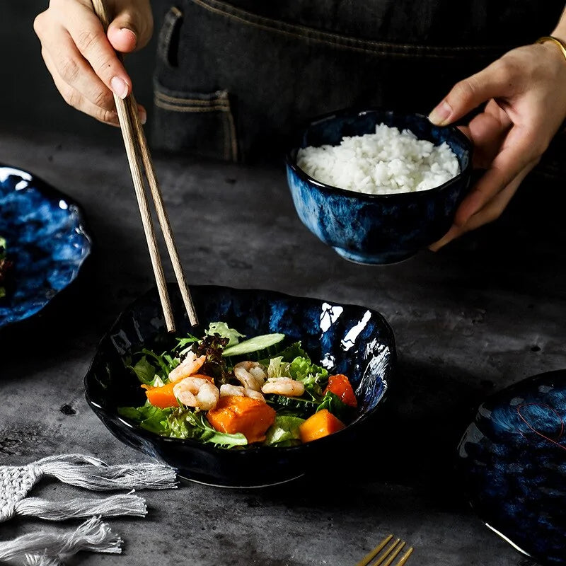 Retro Porcelain Dinner Plates - Puck's