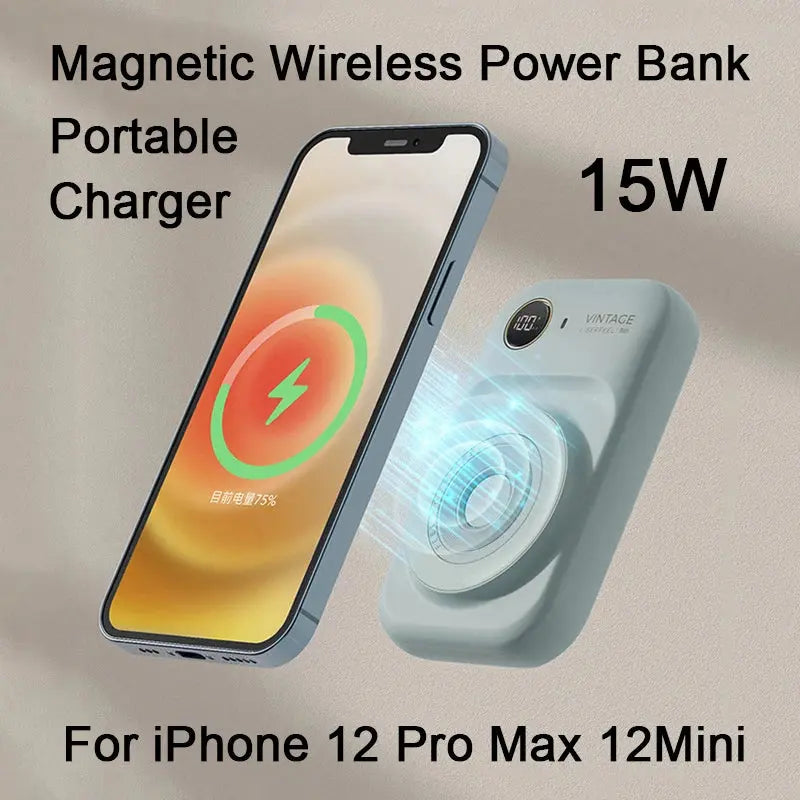 Magnetic Power Bank With Dual-Line Mini Powerbank Portable Charger - Puck's