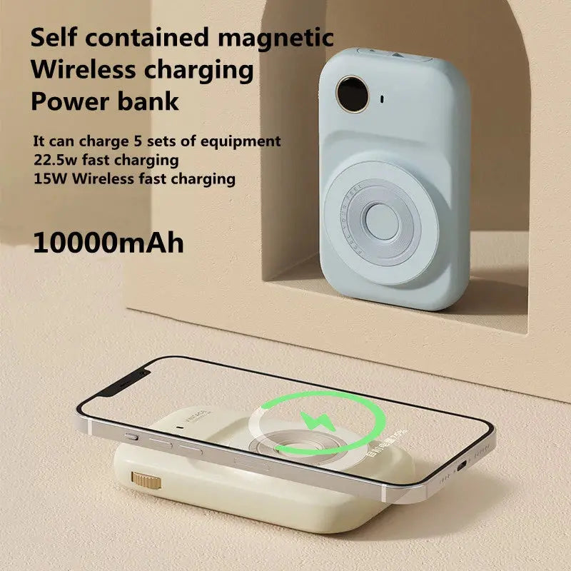 Magnetic Power Bank With Dual-Line Mini Powerbank Portable Charger - Puck's