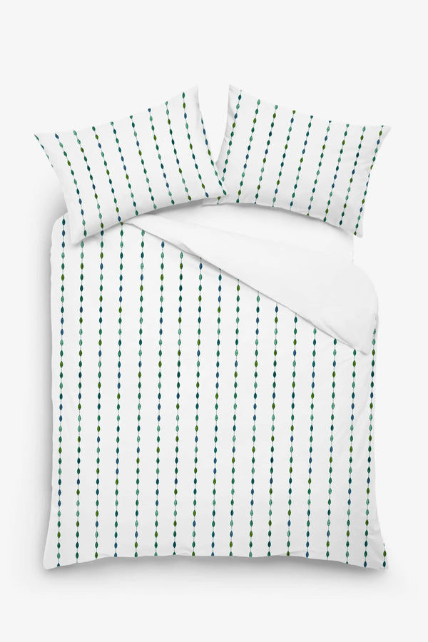Marigold - 3 Piece Crewel Embroidered Duvet Set | Linen Cotton Mix | - Puck's