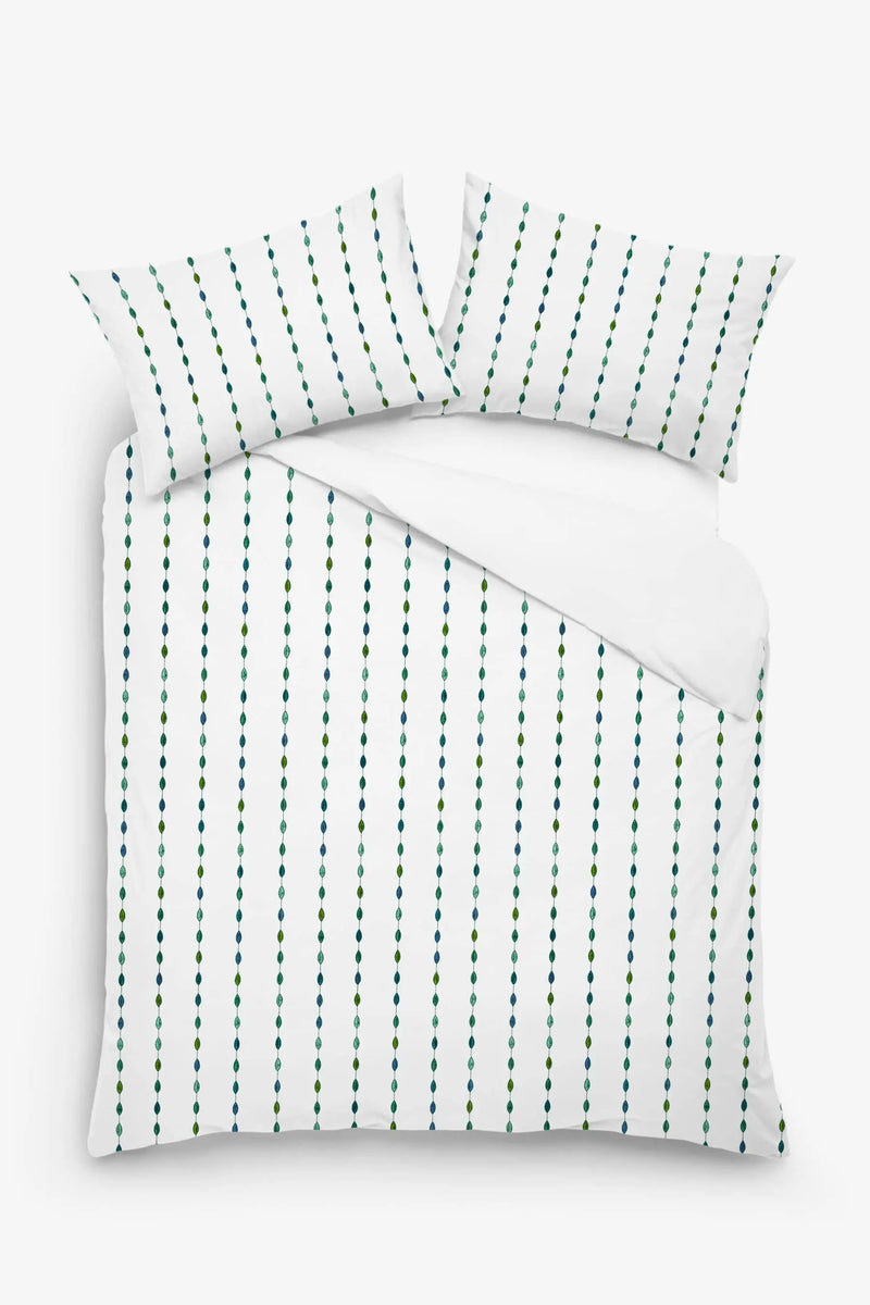 Marigold - 3 Piece Crewel Embroidered Duvet Set | Linen Cotton Mix | - Puck's