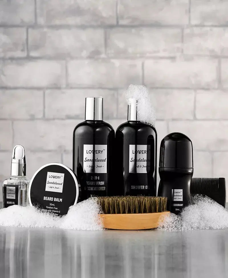 Men'S 10-Pc. Sandalwood Self-Care Grooming Gift Set - Puck's