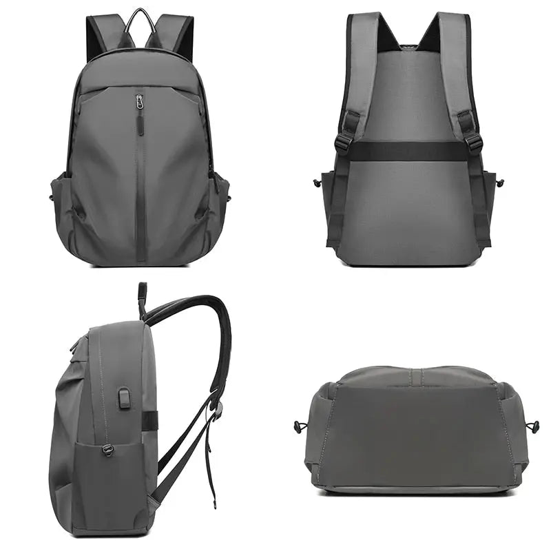 Men's Travel Bag High Quality Fashion Backpack with Charging Port - Puck's